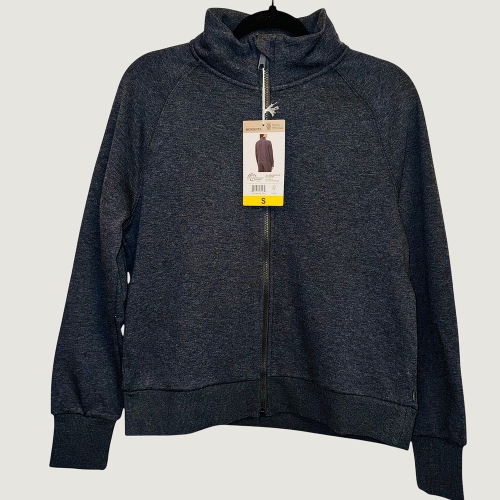 131 | NWT Mondetta Fleece Full Zip Jacket Heather Gray Women S